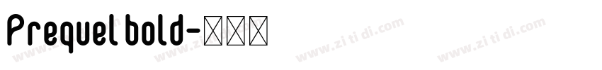Prequel bold字体转换